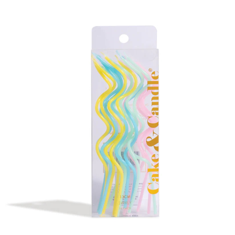 Swirly Cake Candles | Rainbow